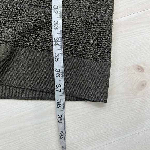 Chicos Open Cardigan Size 1 Medium Green Metallic Shimmer Duster Lightweight - Picture 10 of 10